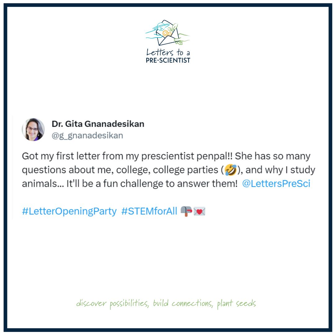 LettersPreSci's tweet photo. 🌞 We love when our #STEMpals are equally excited about writing to their pre-scientists, and the impact this relationship has on both parties. It’s a two way street of learning, teaching and growth. There’s nothing like it! 🚀

#lps #stem #stemforall https://t.co/rRHwUD6FqL