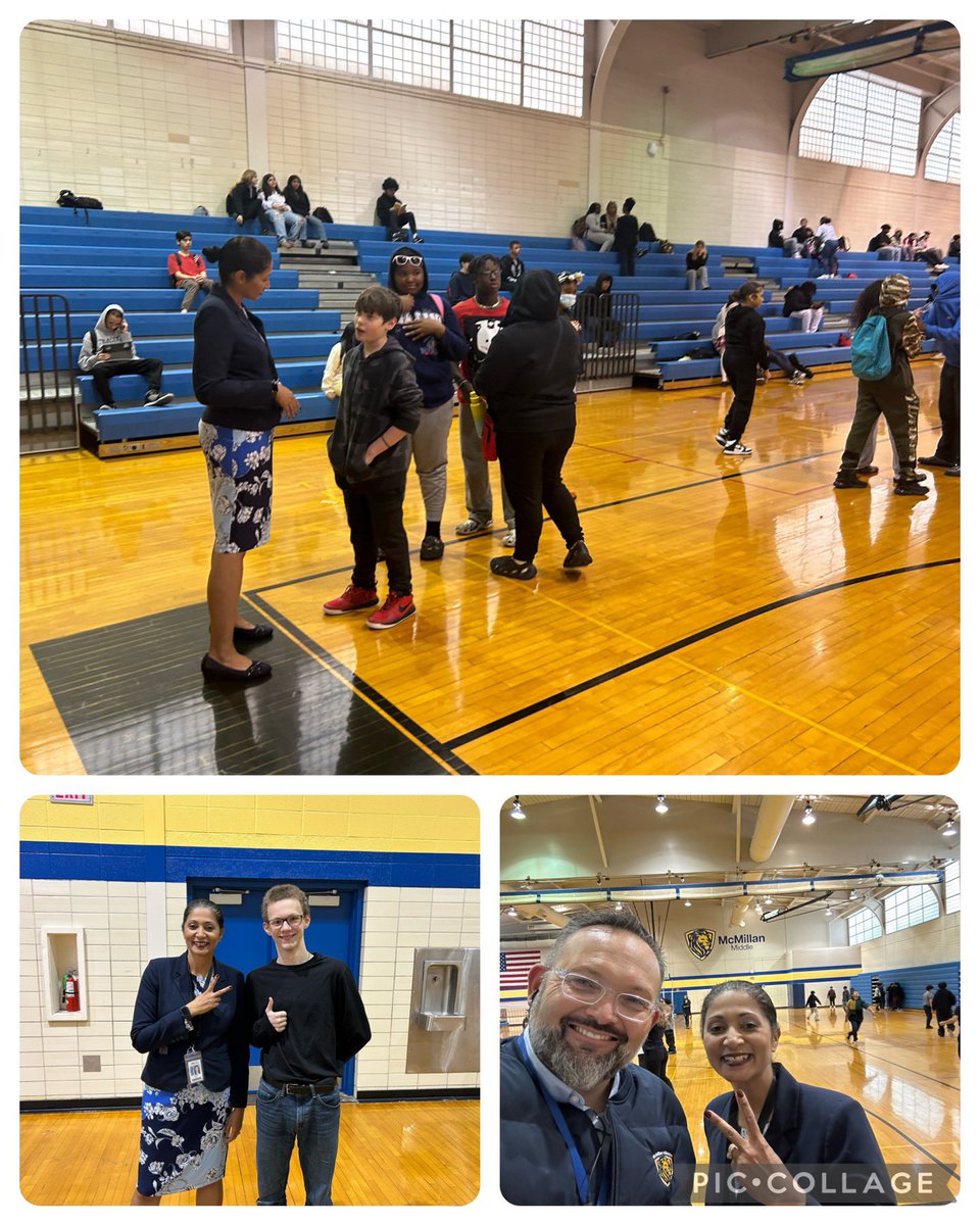 OPS_McMillan's tweet image. #REAL_Joy in @OPS_MacPrncpl “trading spaces” during lunch block to acquaint students at the MAC with @OPS_NorthHigh @OPSNero. Lots of great questions &amp;amp; students who recognized her from their elementary experiences! #Vup #place2be #MonarchProud #OPSProud