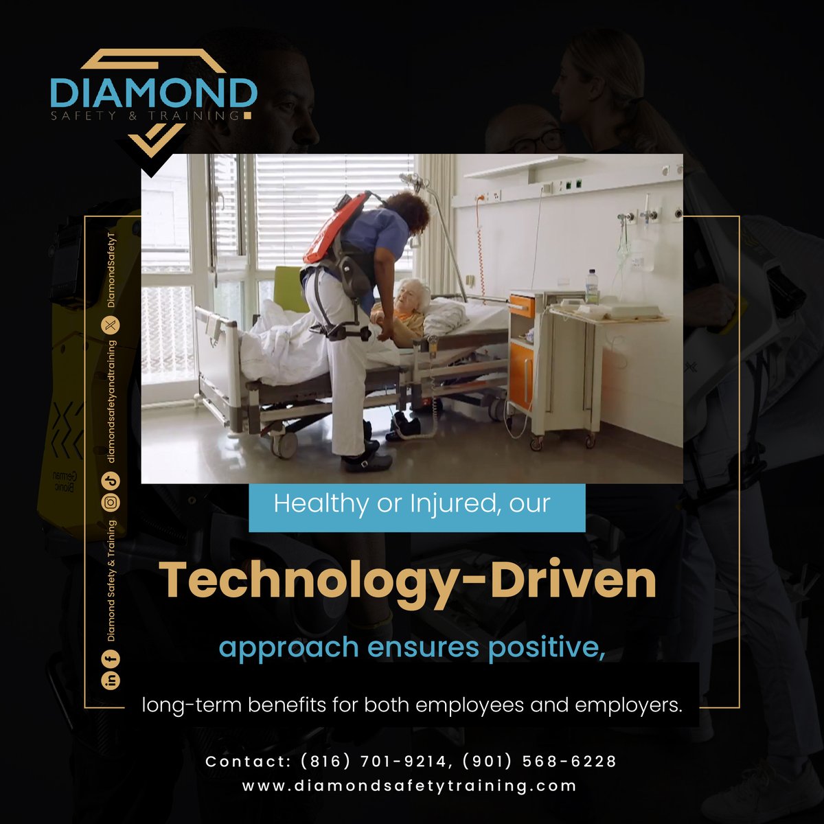 From health to recovery, our tech-driven approach brings lasting benefits for both employees and employers
#DiamondDifference #WorkplaceWellness #SafetyTrainingExcellence #DiamondSafetyTraining
#TailoredSafetyTraining #ExperiencedTrainers
#LeanSafety #WearableTechnology