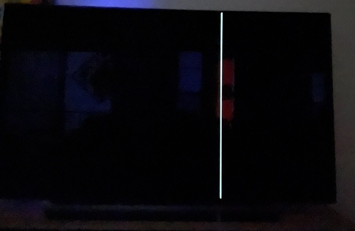 chiraggajjar84's tweet photo. My 65” LG C8 OLED TV got a white vertical line on the screen. This is LG’s premium TV &amp; has less than 5000 hours of usage, but LG won’t do anything since it’s out of warranty! These “premium” TVs are not reliable!!
#LifesGoodButTvIsn’t

@LGUS @LGUSSupport https://t.co/lFaoFXMgaw