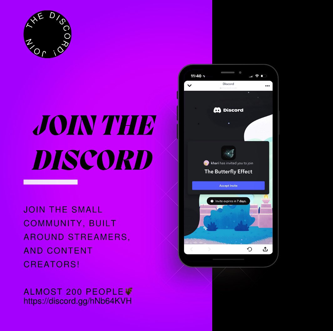 KhariRaps's tweet image. 🕸Join The Butterfly Effect🕸
 link below

discord.gg/ztNsxrbrR5

- ♟Grow you own platform

- 🎤Share moments and stories

- 〰Meet new friends and collab!

- 🎮 Game it with people 

One small decision can change everyone’s future and you’d never know.

Be the change.