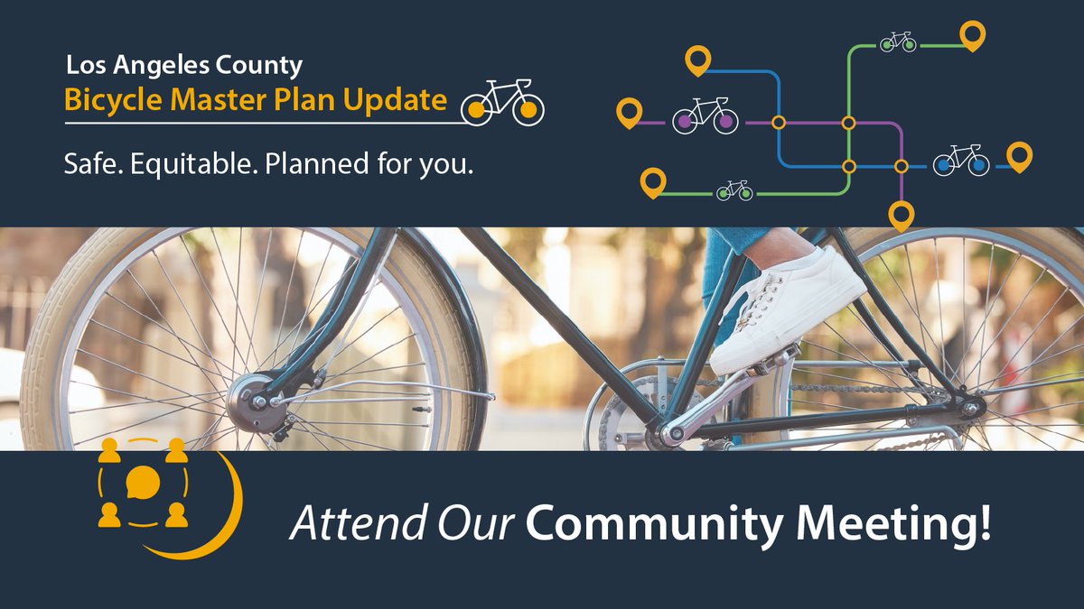 🚲We took your input and drafted a plan to improve bicycle lanes and paths in your community! Join our meeting for a project update and share your thoughts on October 25 at 6 p.m. Visit lacounty.pw/getinvolved for details.