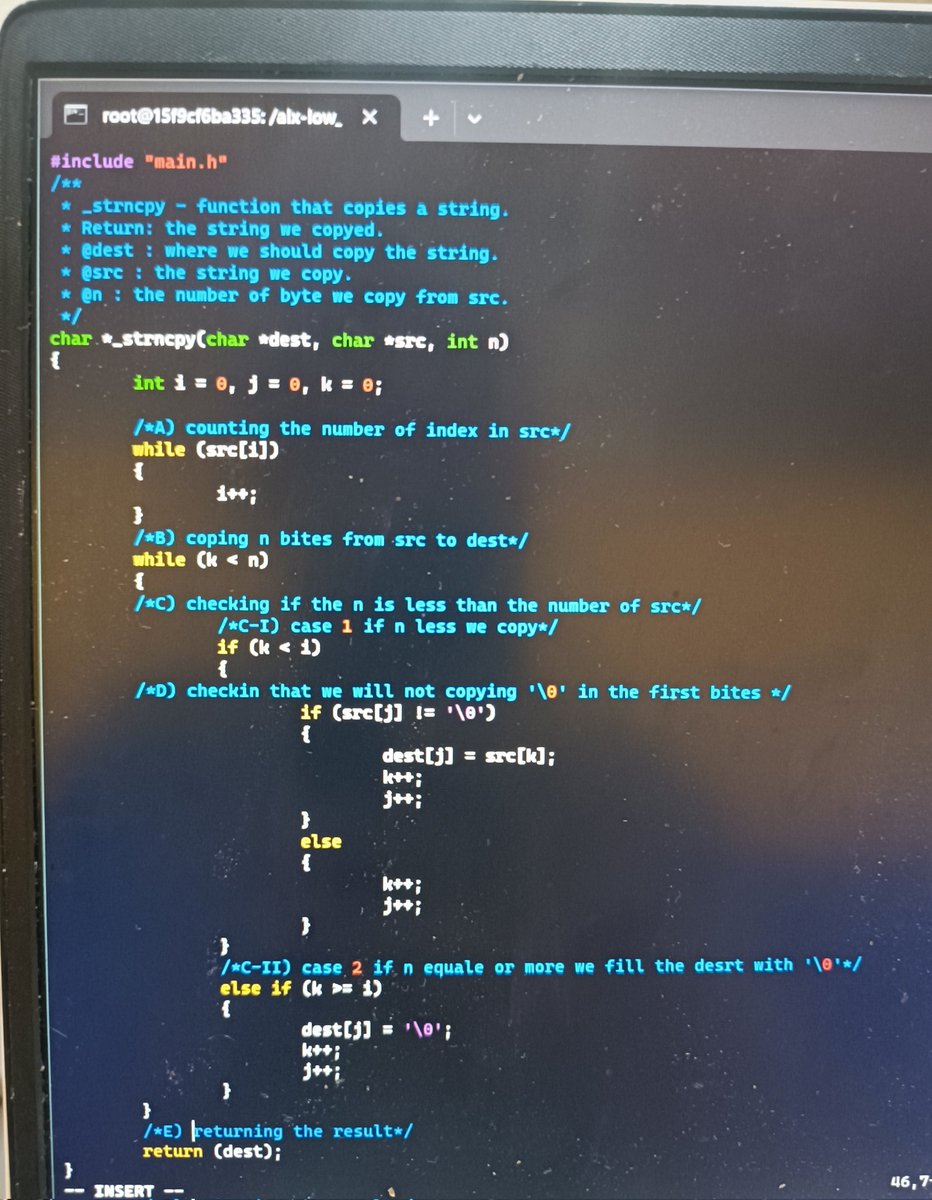 jbelkerf's tweet image. Day #3 I wrote a function in c language that copy a string into another string
#clean_code
#100DaysOfCode #100DayChallenge #ALX_SE #alx