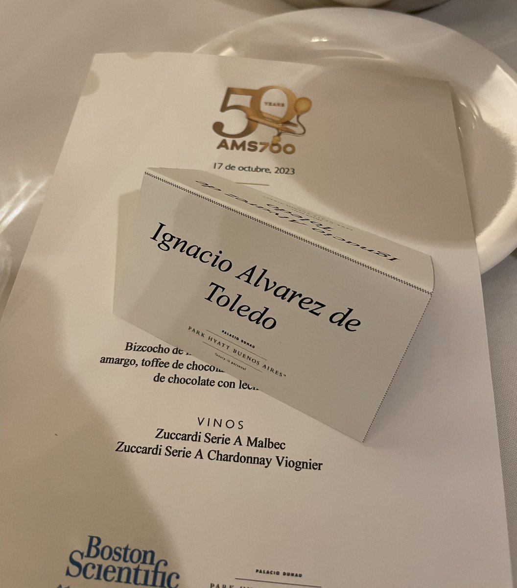 Ignacio Alvarez de Toledo, MD (@nachoadt) on Twitter photo Feliz de haber participado de la cena por el 50º aniversario de la AMS 700 junto a los máximos referentes argentinos de la especialidad.
Muchas gracias a <a href="/bsc_urology/">Boston Scientific Urology</a> por la invitación. Feliz de haber participado de la cena por el 50º aniversario de la AMS 700 junto a los máximos referentes argentinos de la especialidad.
Muchas gracias a <a href="/bsc_urology/">Boston Scientific Urology</a> por la invitación.