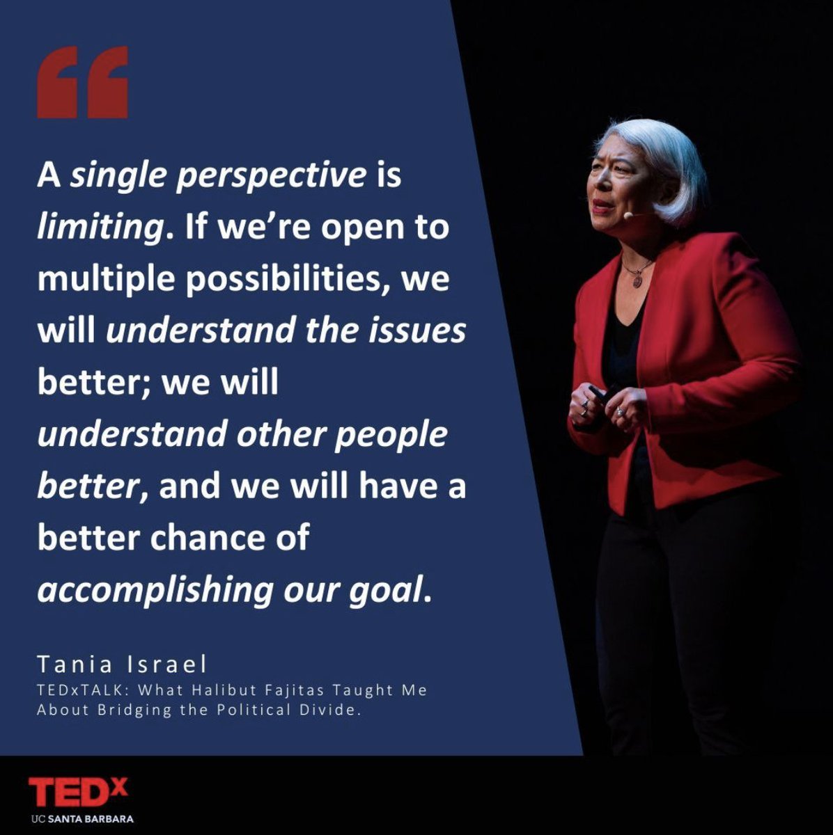 My latest TED Talk is available! Here's what halibut fajitas taught me about bridging the political divide. youtu.be/IaXvnEn8lQU?fe…  #tedxtalk