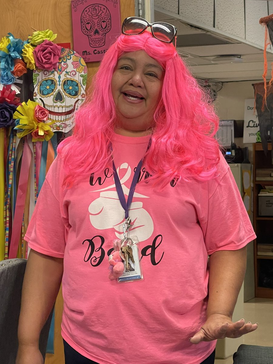 Fun stuff going on <a href="/ssaisd/">South San Antonio ISD</a> Pink Out Week in honor of National Breast Cancer Month @WeGoPublic #NoBoundsNoLimits
