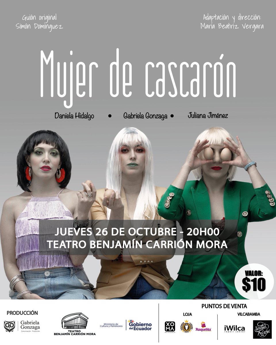 Amig@s ¡Volvemos! (sí, ya sé que otra vez 🤪)... pero ahora, es la primera vez que podemos cobrar taquilla oficialmente, por eso es importante para nosotras, y sostener este proyecto (económicamente). El jueves 26 a las 20h00 en el <a href="/TeatroBenjaminC/">Teatro Benjamín Carrión Mora</a> #Loja