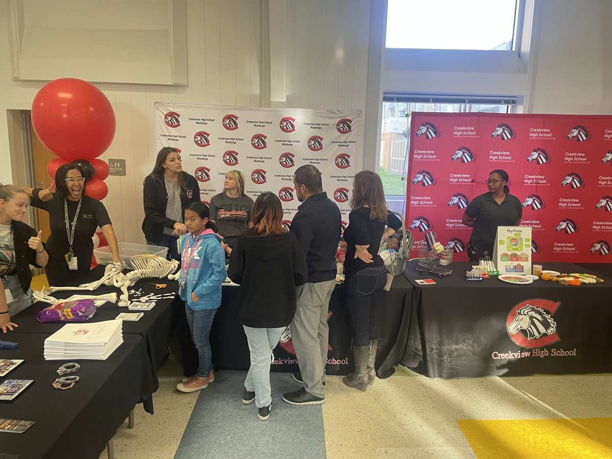 SulakCFB's tweet photo. CTE preview night for CFB 8th Graders!  We have so many amazing programs to be a part of! Creekview HS, We’re the helping-people people. https://t.co/kmviYJLw9c