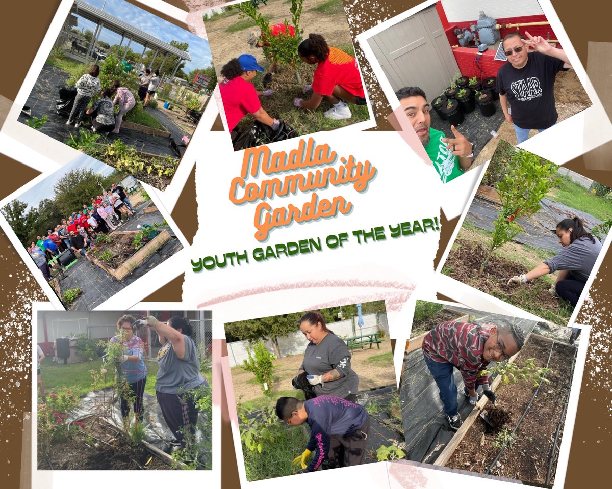 We did it! So proud of Madla 🐊 ‘s. Frank Madla won the Youth Community Garden for all of the great things students are doing to help the community ⁦<a href="/ssaisd/">South San Antonio ISD</a>⁩ ⁦@WeGoPublic⁩ #NoLimitsNoBounds