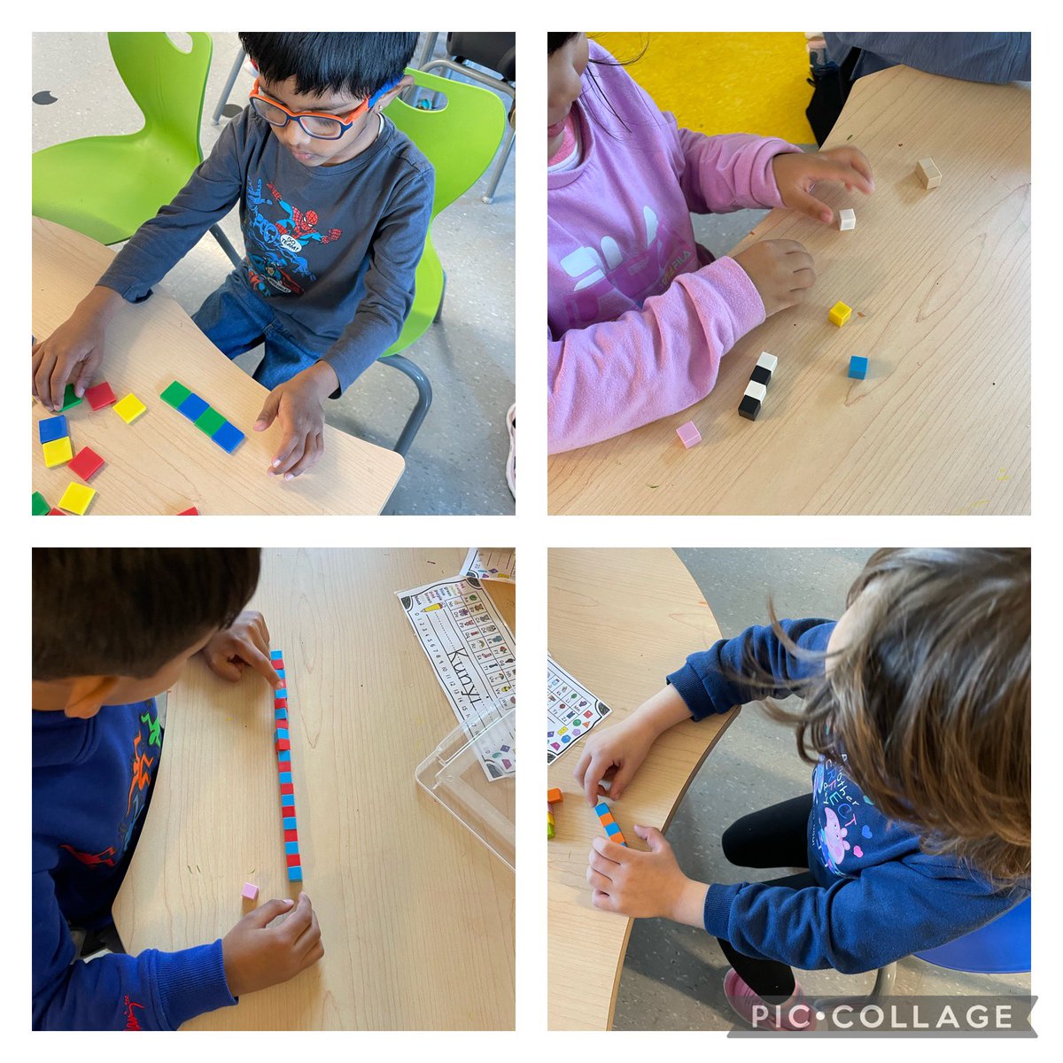 mrsbowesteaches's tweet photo. We then used loose parts to build a variety of AB patterns. We know that a pattern repeats over and over again. #patterns #abpatterns #changingcolour https://t.co/yNt6Li0AGX