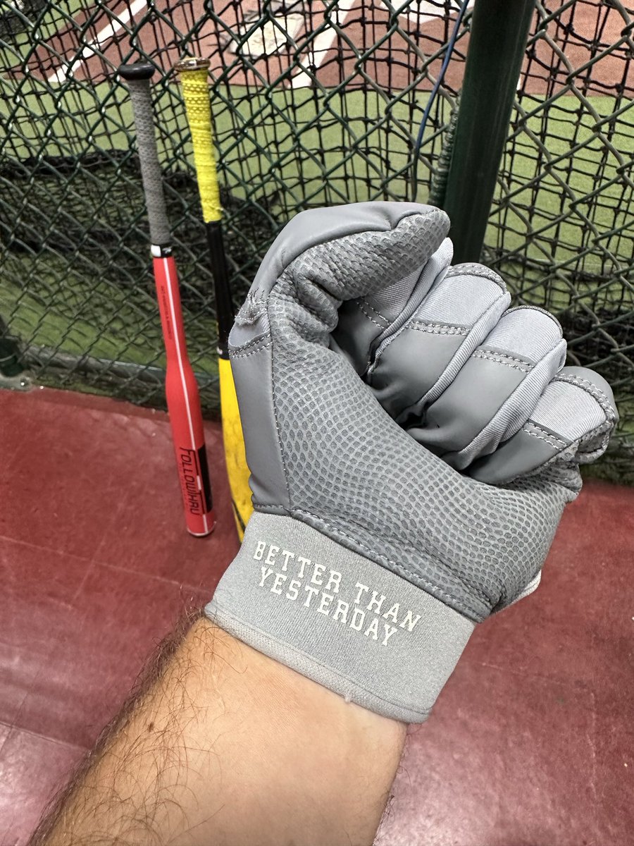 Be better than yesterday 👊🏼 ⁣
⁣
Always strive to be one step better. Repetition and consistency are key. Those incremental improvements really do add up! 
⁣
#betterthanyesterday #everydaybetter #putinthework #followthrubat #swingingisbelieving #trainingbat