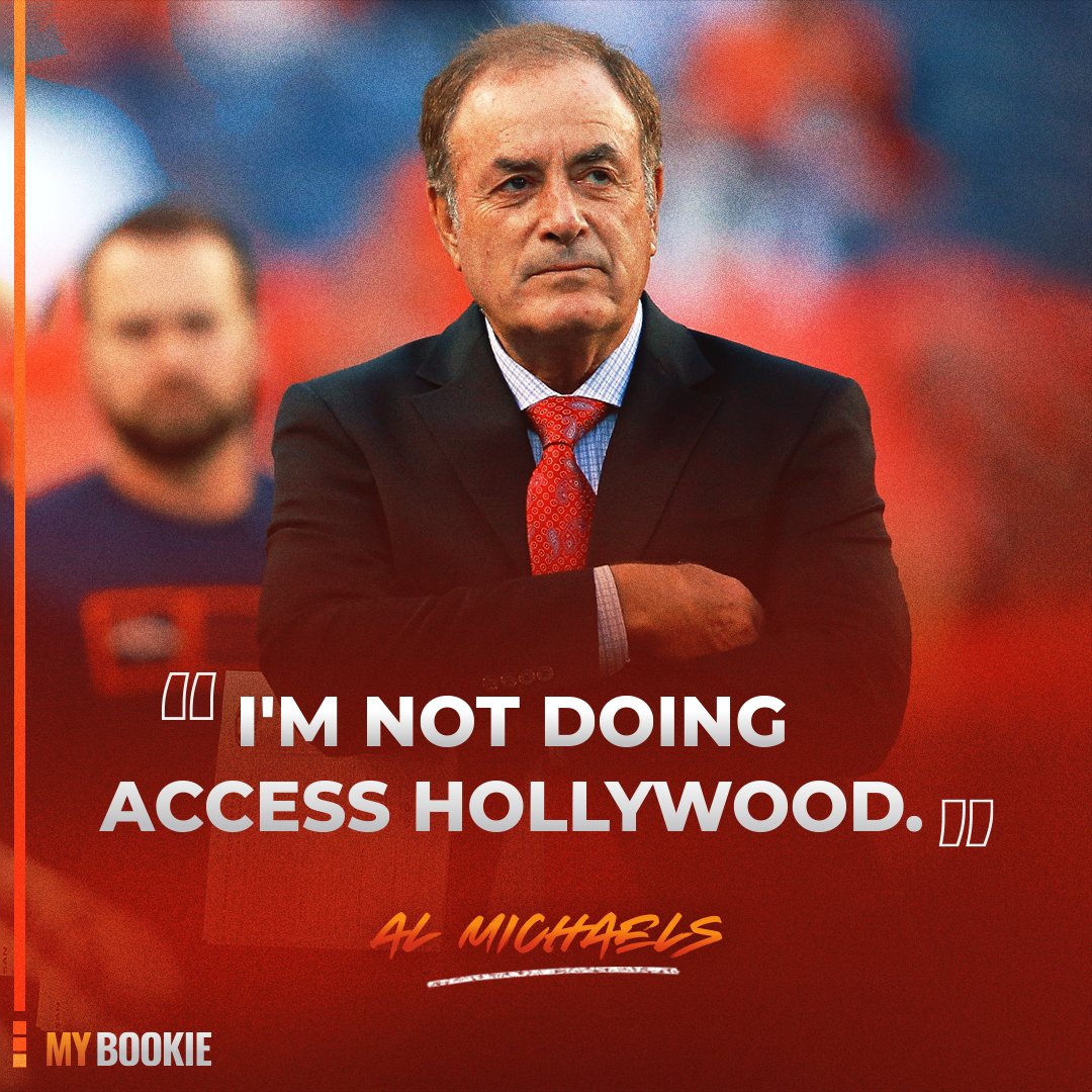 MyBookie's tweet photo. Al Michaels on why he didn't cover Travis Kelce &amp; Taylor Swift during Thursday Night Football last week. 🙌 https://t.co/Rrj6icZ5aq