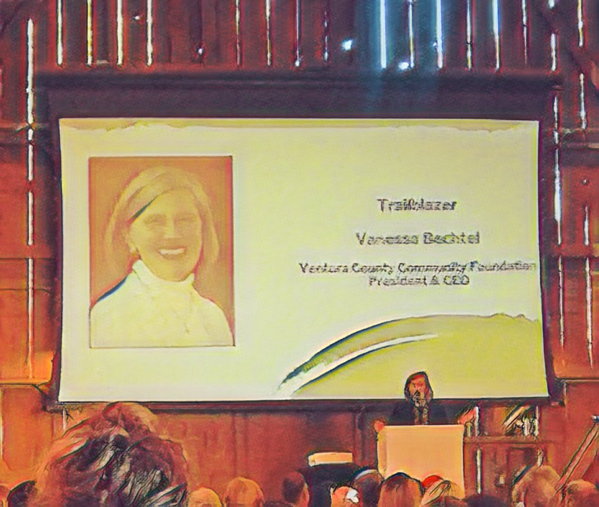 Celebrating <a href="/WEVGotTweets/">WomensEconomicVentur</a> awardees   - #Trailblazer of the year <a href="/VCCFoundation/">Ventura County Community Foundation (VCCF)</a> President &amp; CEO Vanessa Bechtel ~ power of #love to bring #communities together