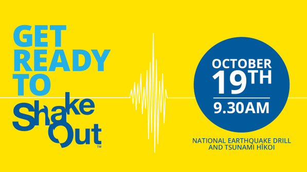It’s New Zealand ShakeOut 2023!
Spend 30 seconds to practice your Drop, Cover and Hold today - it will give you a huge advantage during the next earthquake.

The more your practice, the more second nature it will become!

 #DRR #ShakeOut #earthquake  #hīkoi