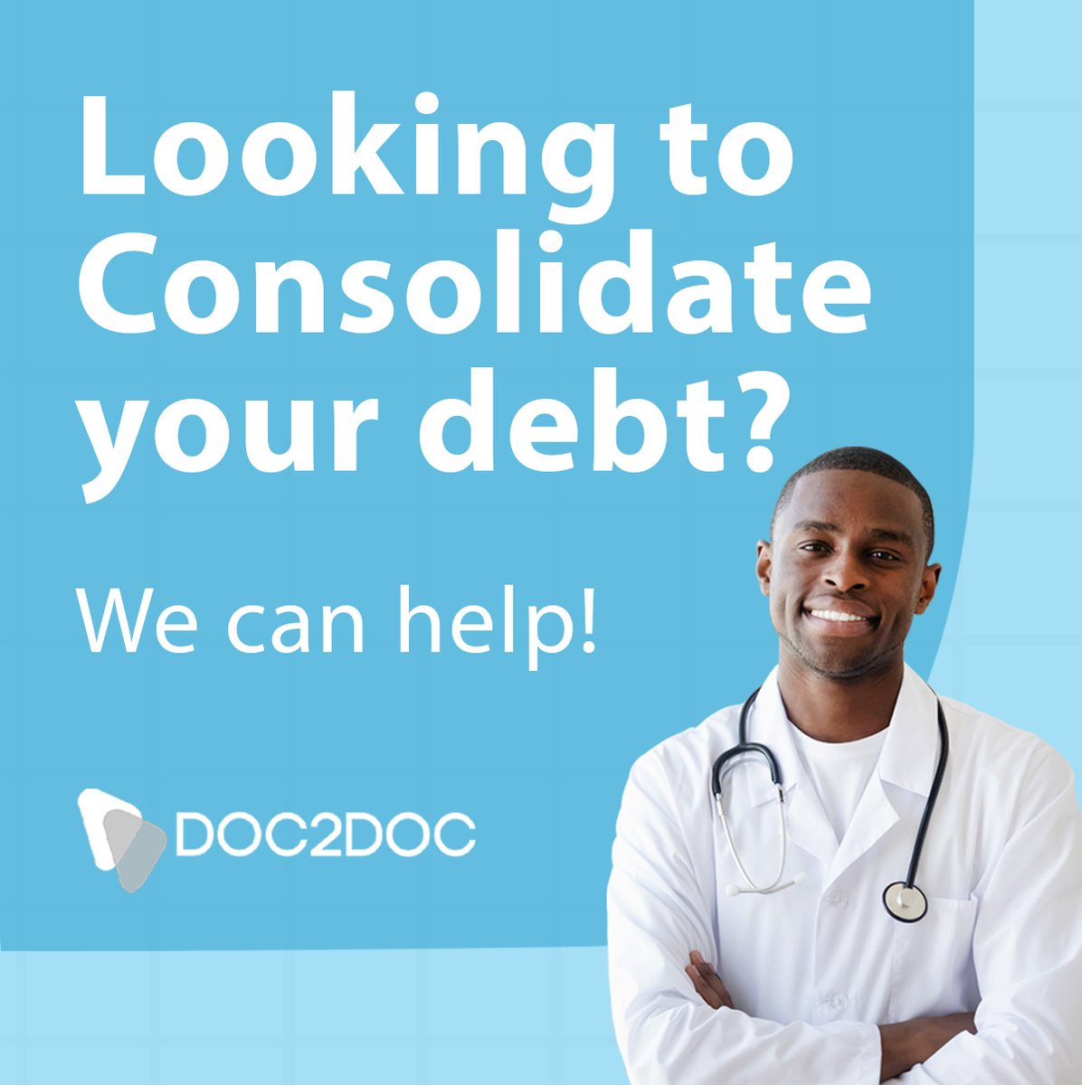 Consolidating debts can mean lower monthly payments -- and lower overall paid interest. If you are ready to consolidate credit card and other debts, learn more about Doc2Doc's personal loans for debt consolidation. 
doc2doclending.com/loan-details/

#doc2doclending #debtconsolidation