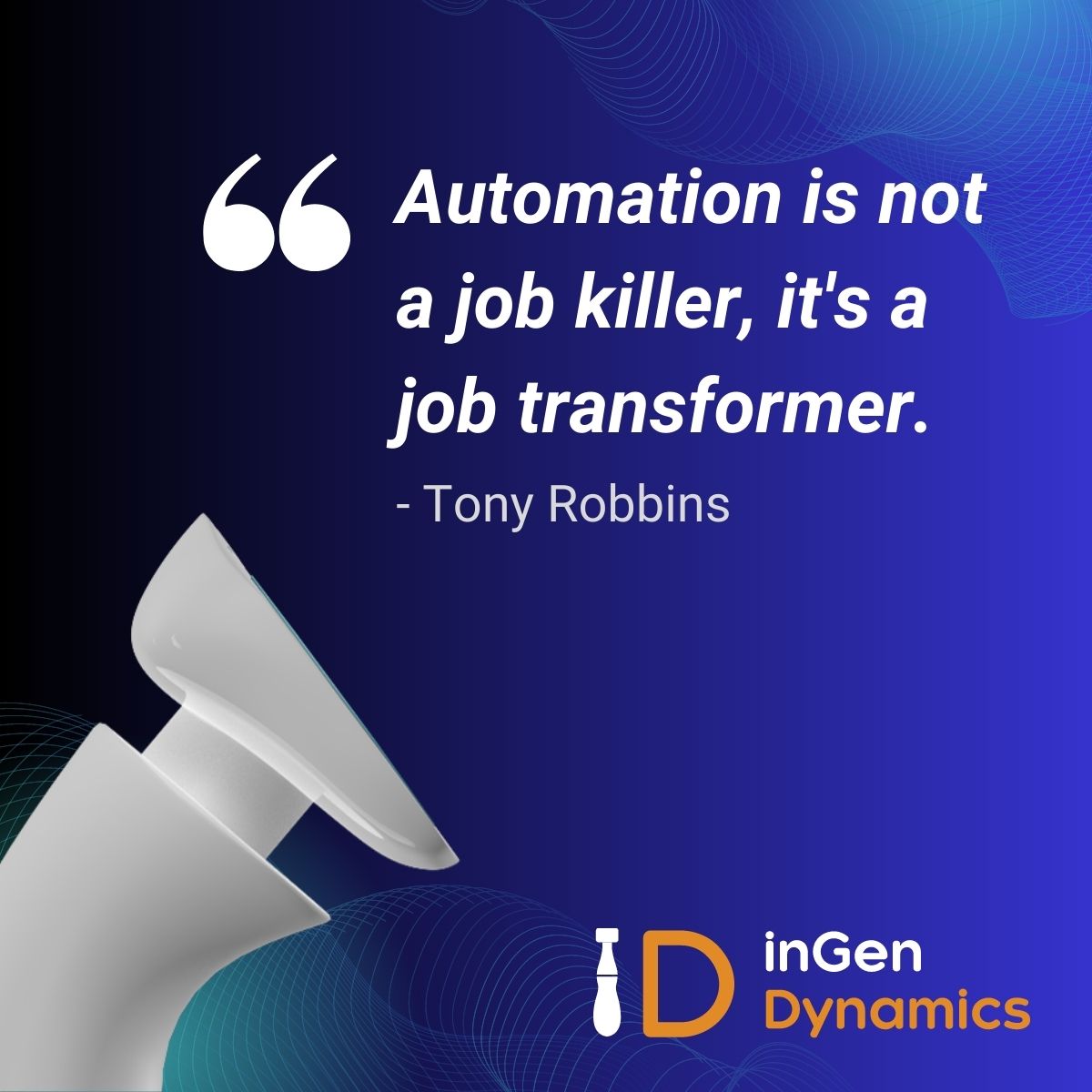 inGen_Dynamics's tweet image. ⚡ Automation: the catalyst for job evolution! 🌟 Embrace the positive changes it brings as it transforms the way we work. 🔄🌆 #JobTransformation #AutomationOpportunity