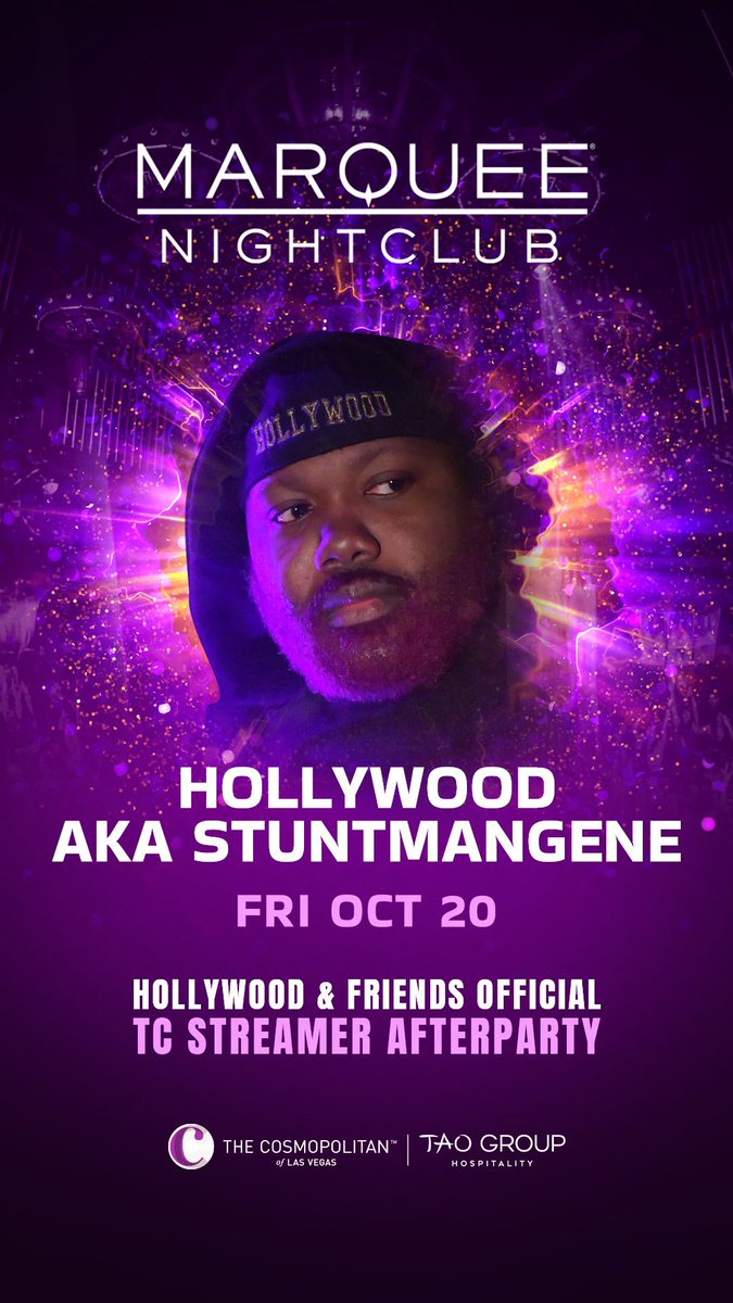StuntManGene's tweet image. I wanted to throw a party during @twitchcon EVERYONE could attend so I hit up some streamer homies &amp;amp; we’re hosting an afterparty @marqueelv nightclub this Friday and EVERYONE streamers,fans,etc get comp admission until 1 AM by mentioning TC streamers at the invited guest line.