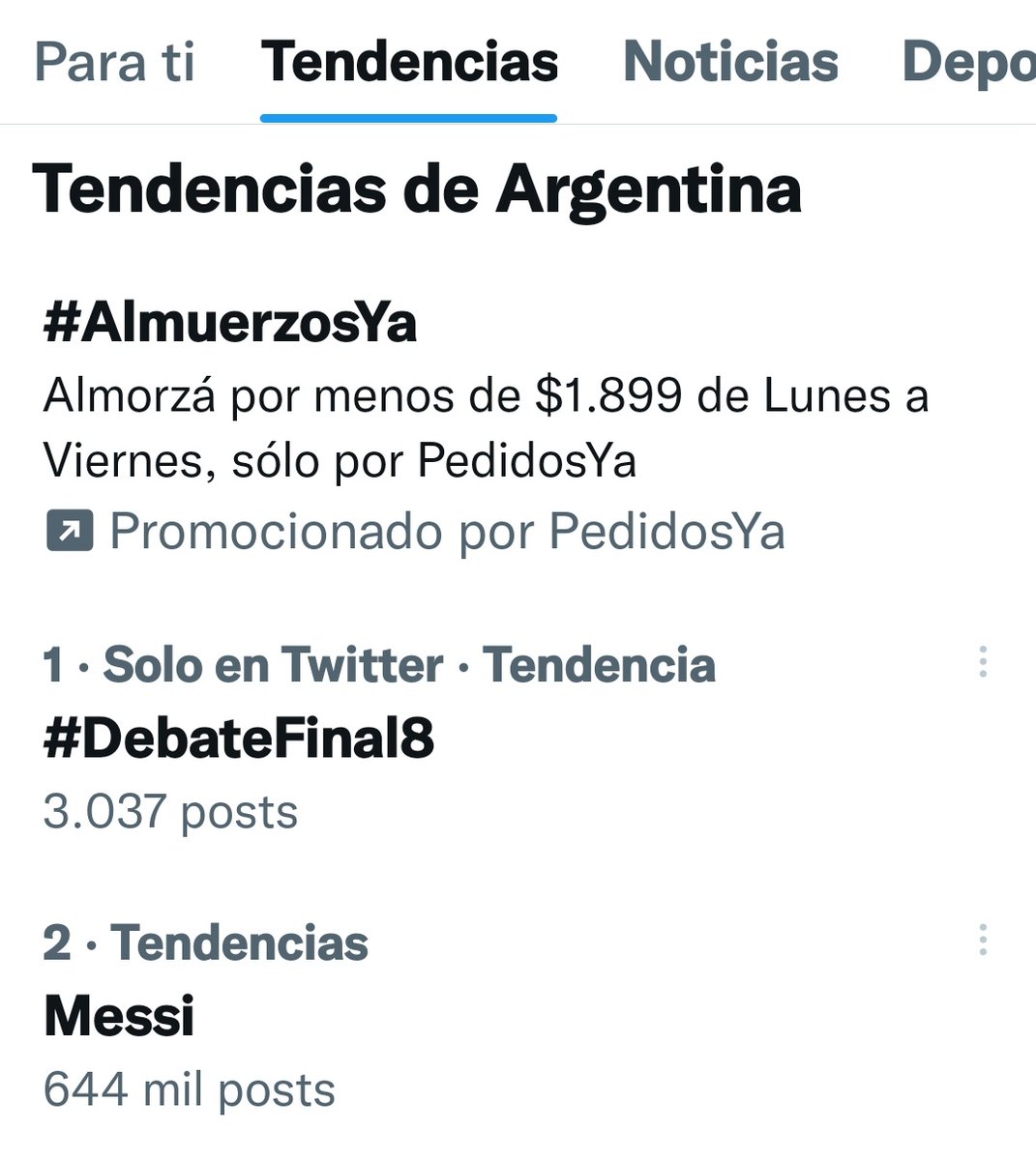 Tendencia en #Twitter #x #debatefinal #MontenegroIntendente