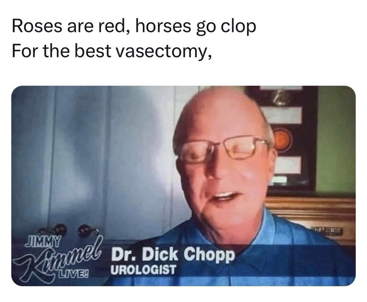 ballinluxe's tweet image. Snip snip

#funnymemes #vasectomy #snipsnip