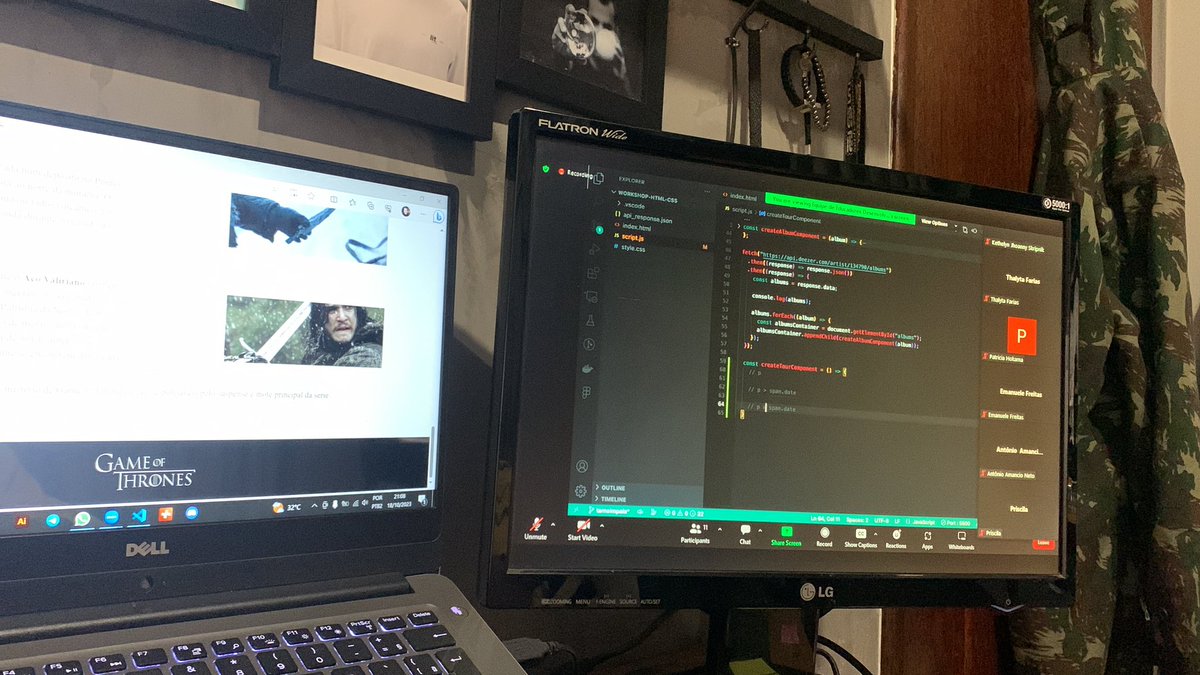 tfariaoficial's tweet image. Aula de JS na #coderhouse 🫶👨🏻💻
