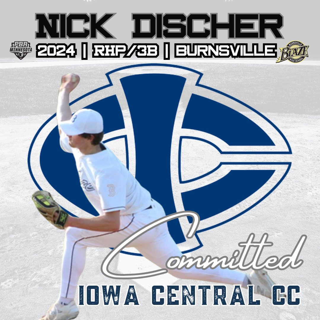 Prep Baseball Minnesota (@prepbaseballmn) on Twitter photo ๐๐๐จ๐ฆ๐ฆ๐ข๐ญ๐ฆ๐๐ง๐ญ ๐๐๐ญ๐๐ก๐
Nick Discher (2024, RHP/3B, <a href="/burnsvillebb/">Burnsville Baseball</a>) commits to Iowa Central CC.
๐ฅ 87 MPH FB VELO
๐ฃ 90.5 MPH EXIT VELO
๐จ 88 INF VELO
๐ค loom.ly/9paOrq4
<a href="/Nick_Discher/">Nick.Discher</a> x <a href="/ICCCBaseball/">Iowa Central Baseball</a> ๐๐๐จ๐ฆ๐ฆ๐ข๐ญ๐ฆ๐๐ง๐ญ ๐๐๐ญ๐๐ก๐
Nick Discher (2024, RHP/3B, <a href="/burnsvillebb/">Burnsville Baseball</a>) commits to Iowa Central CC.
๐ฅ 87 MPH FB VELO
๐ฃ 90.5 MPH EXIT VELO
๐จ 88 INF VELO
๐ค loom.ly/9paOrq4
<a href="/Nick_Discher/">Nick.Discher</a> x <a href="/ICCCBaseball/">Iowa Central Baseball</a>