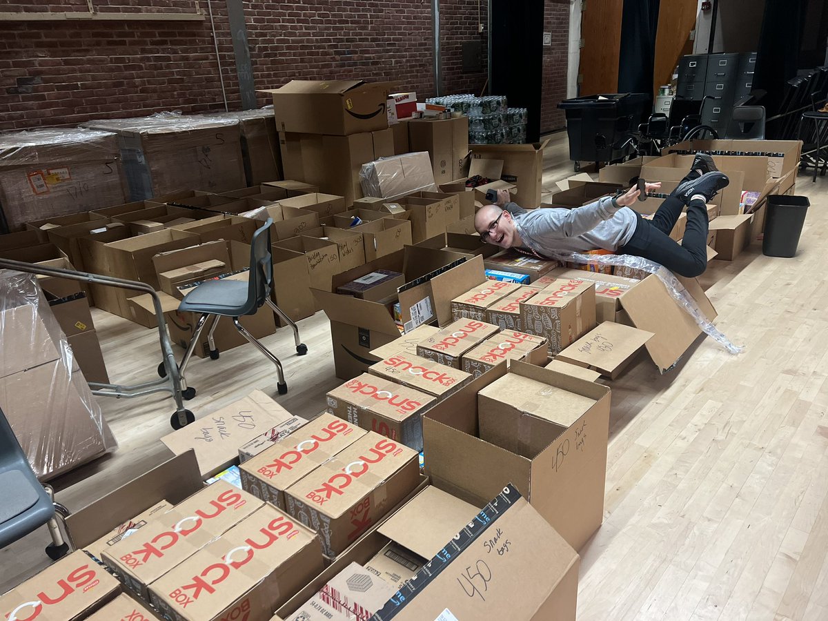 Are you ready for DOSL 2023? I know we are! Donations all packed and good to go for tomorrow! Of course we had to have fun while sorting it all! <a href="/WheatleySchool/">The Wheatley School</a> <a href="/MsDennington/">Tara Dennington</a> #EWLearns #EWGivesBack