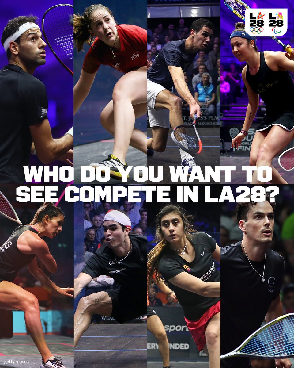A fresh new Games lineup means fresh new faces are headed to #LA28. Which of your favorite Squash stars do you want to see compete? #LA28BOUND