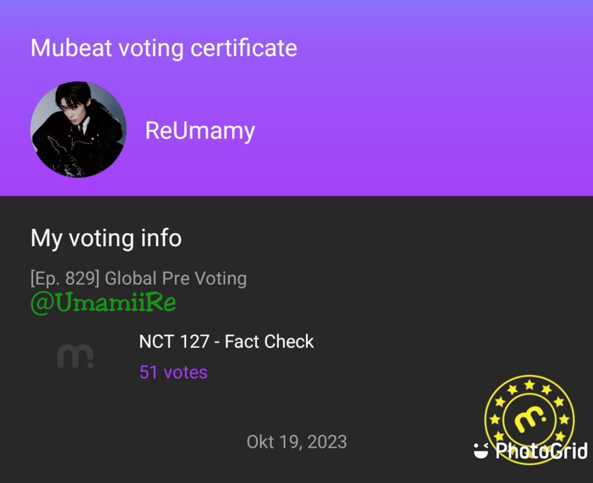 UmamiiRe's tweet photo. @sessajsuh @jaehyunkingdom Vote ilichil di mucore (pre-voting), Ayoo support urichil buat bawa lebih banyak thropy🤍 terimakasih buatt giveaway nya kk, semoga ilichil bisa raih #FactCheck5thWin
Wish me luck✨
#NCT127_FactCheck
#FactCheck_불가사의_不可思議
#FactCheck_OutNow https://t.co/nR4DtXdi73