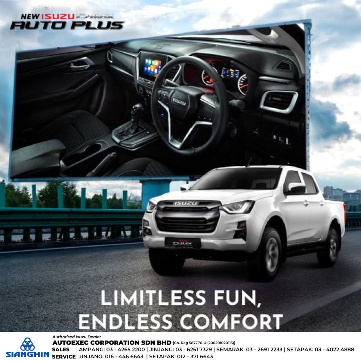 sianghin's tweet image. The New #IsuzuDMax #AutoPlus is the pick-up you need for all of your urban adventures. Experience it for yourself today!

#Sianghin #Autoexec #IsuzuAmpang #IsuzuJinjang #IsuzuSemarak #IsuzuSetapak #Isuzu #IsuzuDMaxMalaysia #BreakingBoundaries #LiveLimitless