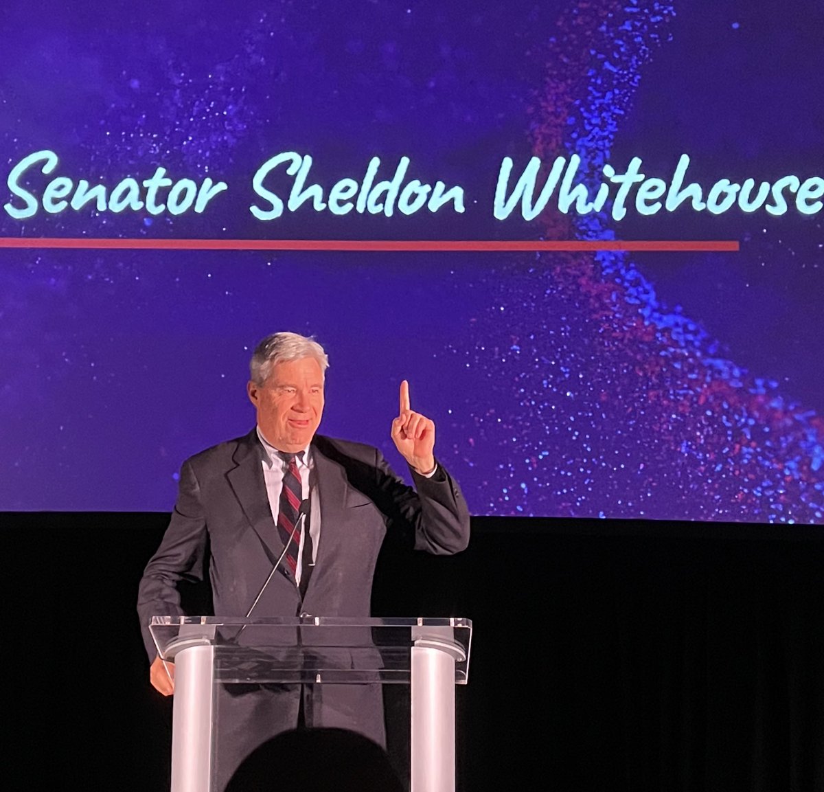 Thank you, @SenWhitehouse, for helping us #CelebrateDemocracy🎉 tonight! We appreciate your commitment to the people of the United States no matter how tough the fight ahead.