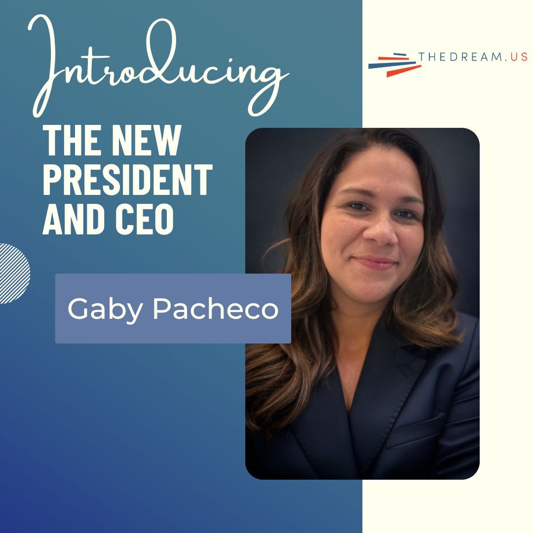 Over the past decade, Gaby Pacheco has been vital to @thedream_us and their mission to expand Dreamers’ educational opportunities. We are proud to celebrate her as she continues the fight as President and CEO. #TheDreamUS