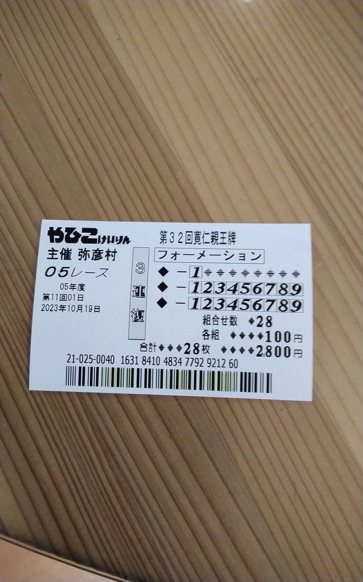 吉幸の寛仁親王牌オススメ車券👍初日第５レースの坂口晃輔３連複😊