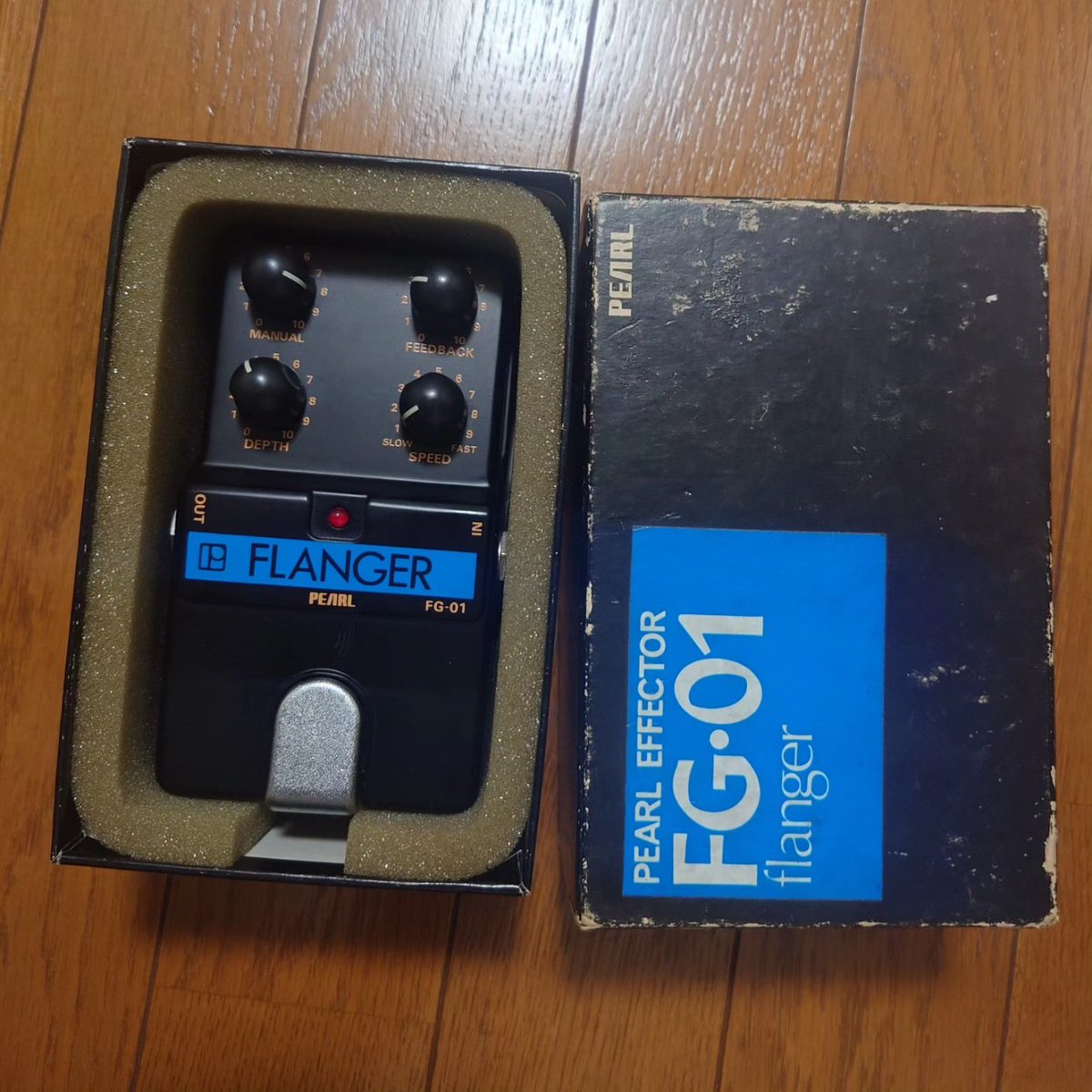 Tatsu7202's tweet image. 懐かしいのが出てきた。
PearlEffectorのフランジャー、
FG-01
約40年前に購入。
懐かしいのでボードに入れよう！

#Pearl 
#PearlEffector 
#フランジャー 
#エフェクター 
#FG-01