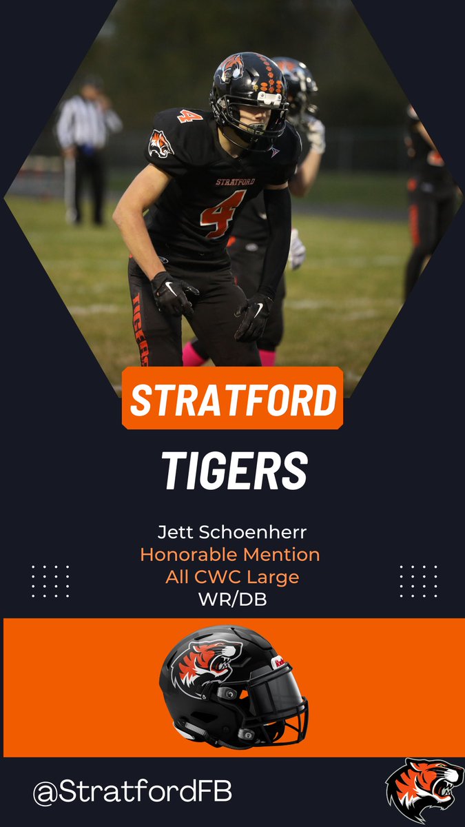 StratfordFB's tweet photo. Honorable Mention All CWC Large athletes!

ILB Matt Folz
WR/DB Jett Schoenherr

Congratulations men!

#wisfb #iagdtbat #TigerPride 🐅 #Prepared2Defend #Ready2Repeat https://t.co/RL2vfpj8Xz