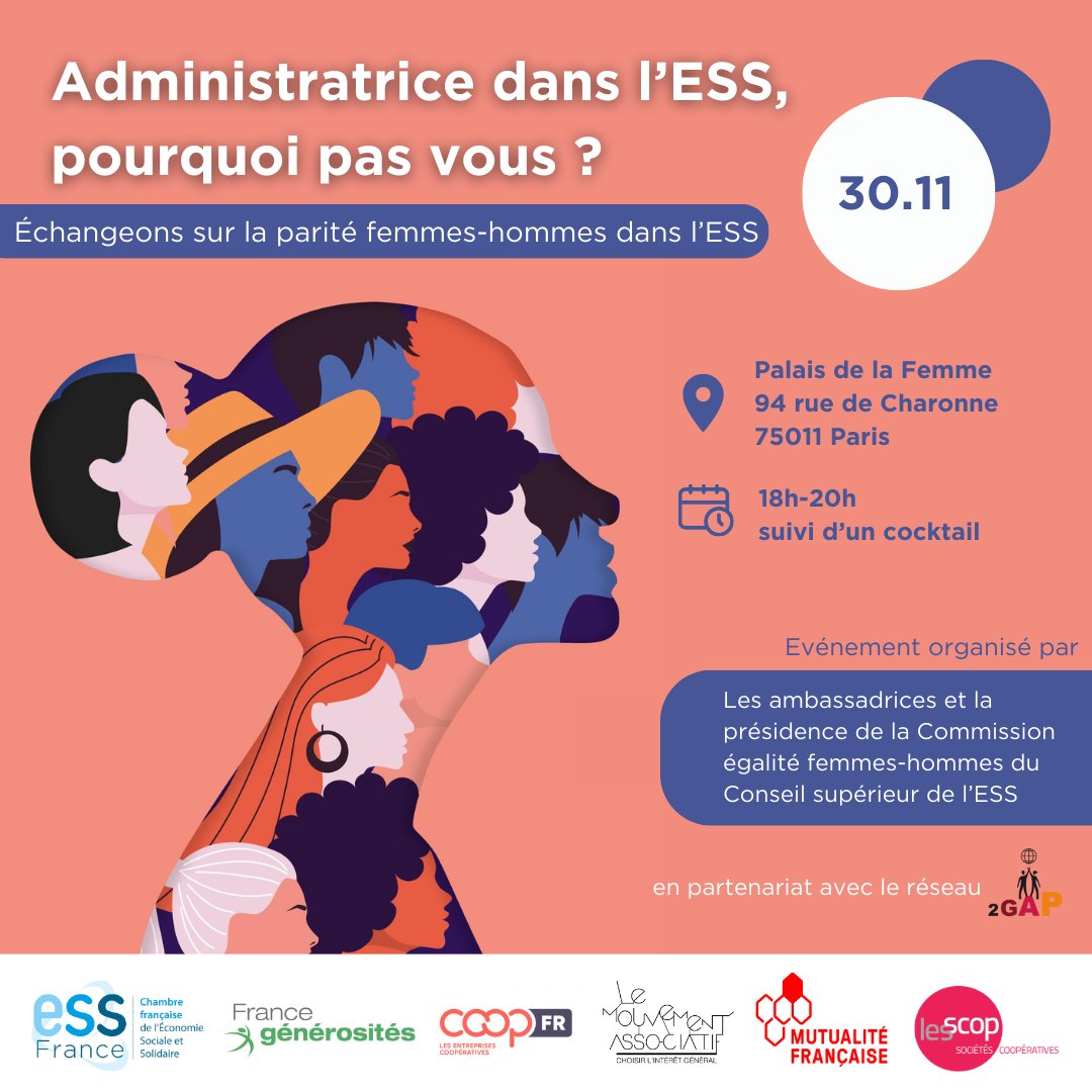 JPhilippebrun's tweet photo. [#Ess - Ambassadrices] @ESS_France : "#Ambassadrices dans l'#Ess, pourquoi pas vous ?", le 30/11 à @Paris 11e ➡️ https://t.co/lA9kUBa6wn #ÉgalitéFH #FemmESS cc @mois_ESS @CRESS_IDF ⤵️ https://t.co/Di7IprfPUn