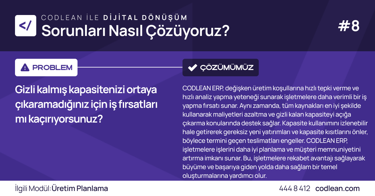 Dijital Dönüşüm serimize Üretim Planlama Modülü ile devam ediyoruz.

İlgili Modül: Üretim Planlama Modülü
Bağlantı: codlean.com/tr/codlean-erp…

#teknoloji #codlean #yazılım #üretim #tedarik #üretimplanlama