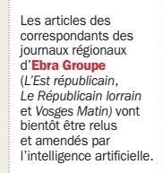 mauricedecroix's tweet photo. [#Presseregionale] L'intelligence artificielle "au service" du groupe EBRA pour relire et amender la copie des correspondants locaux. Via @Challenges On est curieux de voir cela... https://t.co/joX0ZsADlK