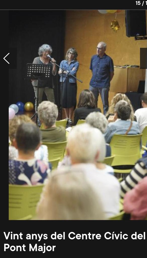 Ahir vam celebrar 20 anys del #centrescívic del Pont Major <a href="/ccivics_gi/">Xarxa Centres Cívics</a> Vaig tenir la oportunitat professional d'iniciar la meva carrera de directora obrint aquest fantàstic equipament el 2003 i dirigir-lo durant 10 anys. Gràcies #Pontmajor per tants aprenentages.