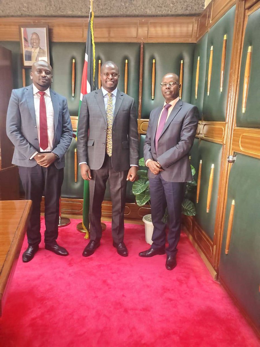 Rivatex East Africa Managing Director Prof. Thomas Kipkurgat and the Ag. GM Corporate Services Mr. Stanley Bett today paid a courtesy call to the Chairman of The National Assembly's Budget and Appropriations Committee Hon. Ndindi Nyoro... Kindly visit 'ALT' for more information