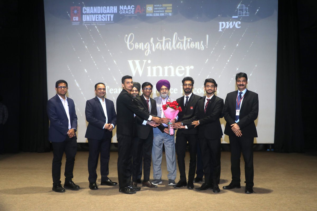 Chandigarh_uni's tweet photo. #ChandigarhUniversity, in collaboration with @PwC_IN, hosted a dynamic GST-focused HACKATHON, bringing together 500 brilliant minds from #AIT_Management, #USB and #UILS. This incredible event has opened the door to wonderful opportunities for internships, networking and much more for our talented students.
Kudos to all participants for their commitment to learning and innovation!
The winners of our #HACKATHON were rewarded with vouchers from PwC India, highlighting their outstanding achievements:
🥇 Winner: A voucher worth ₹ 25,000
🥈 1st Runner-Up: A voucher worth ₹ 20,000
🥉 2nd Runner-Up: A voucher worth ₹ 15,000
These prizes not only recognize their exceptional skills but also serve as a great incentive for further growth and innovation. Congratulations to all the winners for their remarkable success! 👏
@PwC