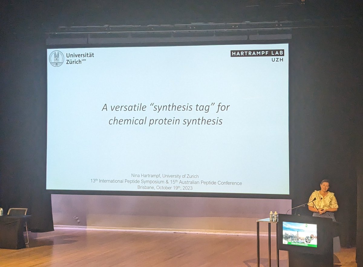 Nina Hartrampf has a great flow, with her synthetic tag to improve flow chemistry! @NinaHartrampf @UZH_en #AusPeptides2023