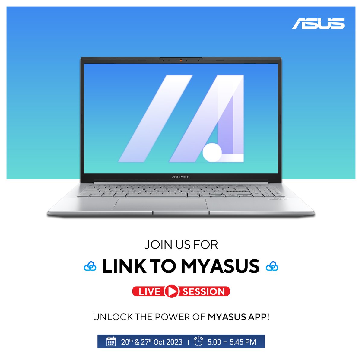 ASUSIndia's tweet photo. Calling all ASUS laptop users! Discover the "My ASUS" application, where our Product experts will take you through some exciting features

Check the link in replies to register.

#ASUSIndia #MyASUS #OnlineSession https://t.co/DR18pDx4Bu