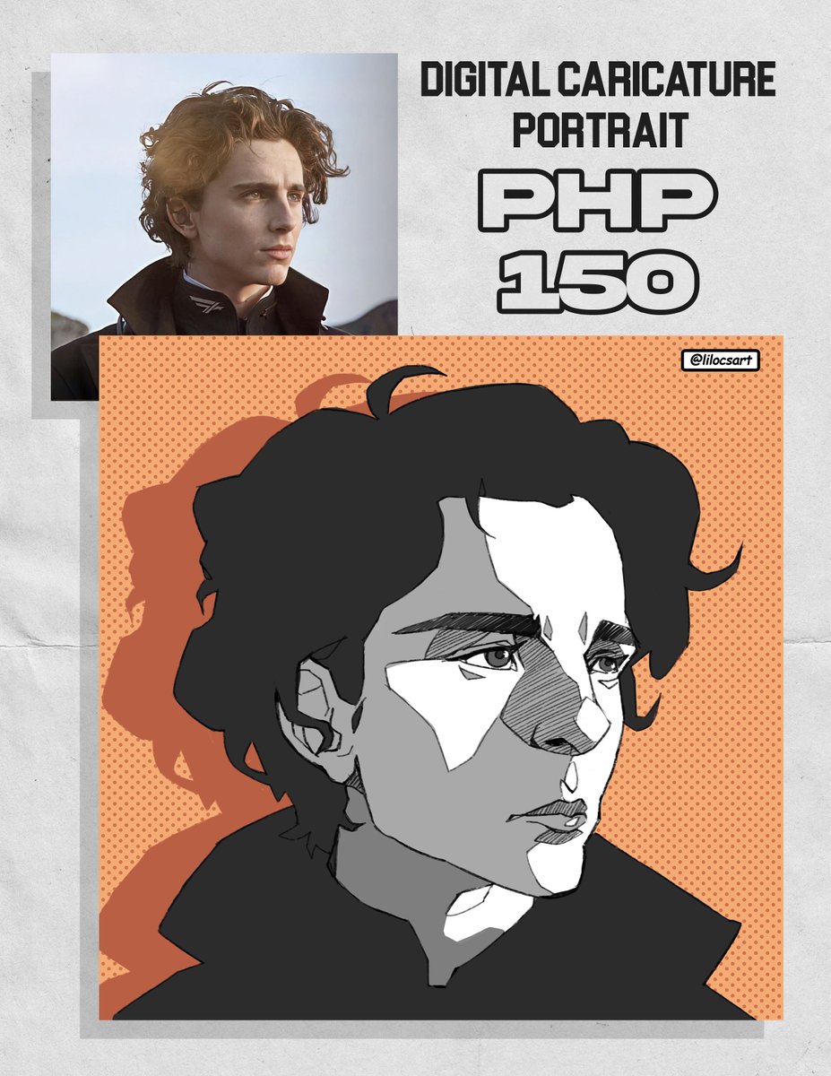 _lilocsart's tweet photo. OPEN FOR COMMISION! 

Hi, I am Liloc a Fine Arts student, open for caricature portrait commission for only 150 php, its for my practice and also to raise some funds. I work fast, u can get your commissioned caricature within 3-5 hrs. Payment is via Gcash. DM for inquiries. #artph https://t.co/k8PppXYq7v