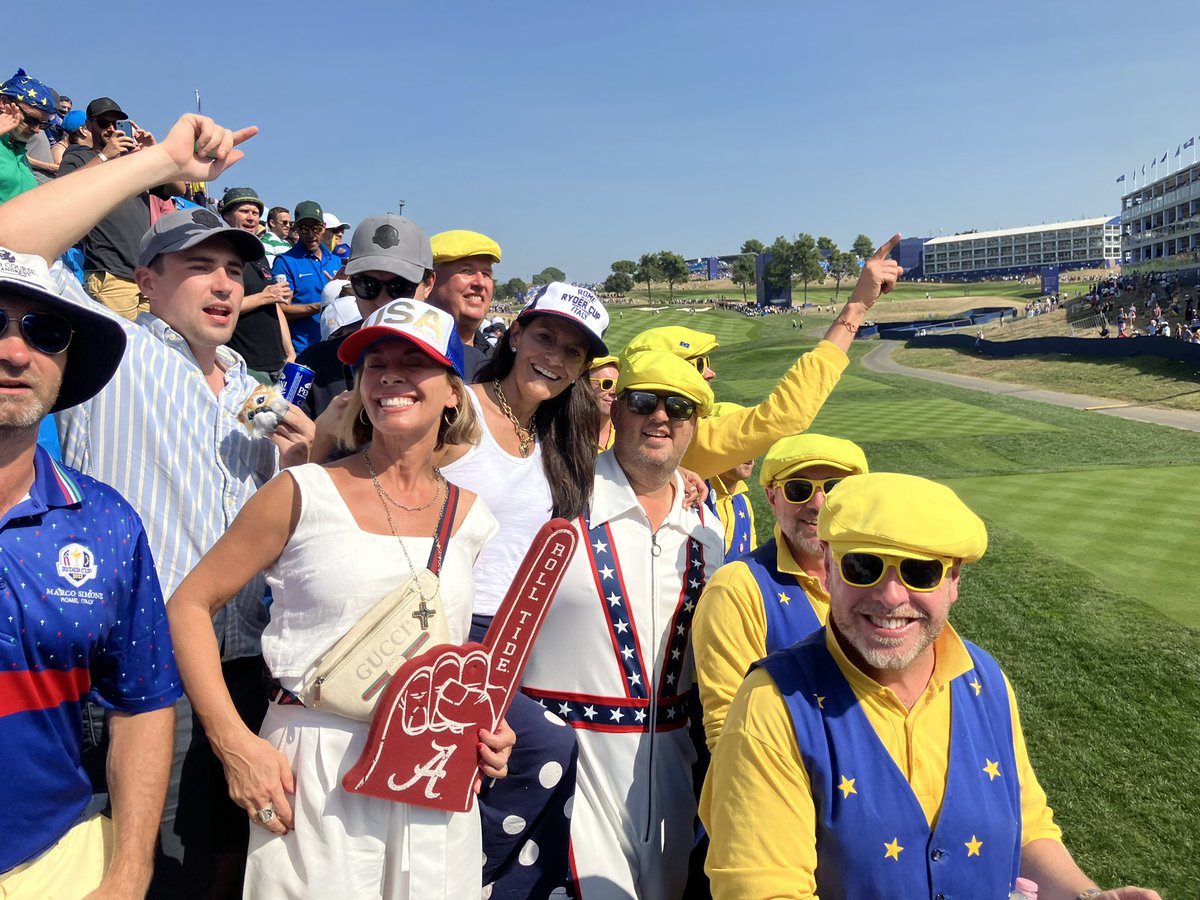 Remembering great times at  <a href="/RyderCupEurope/">Ryder Cup Europe</a> <a href="/marcosimonegolf/">Marco Simone Golf & Country Club</a>     What fun! And what weather ! Quite a contrast to the rain around Europe right now. 😁