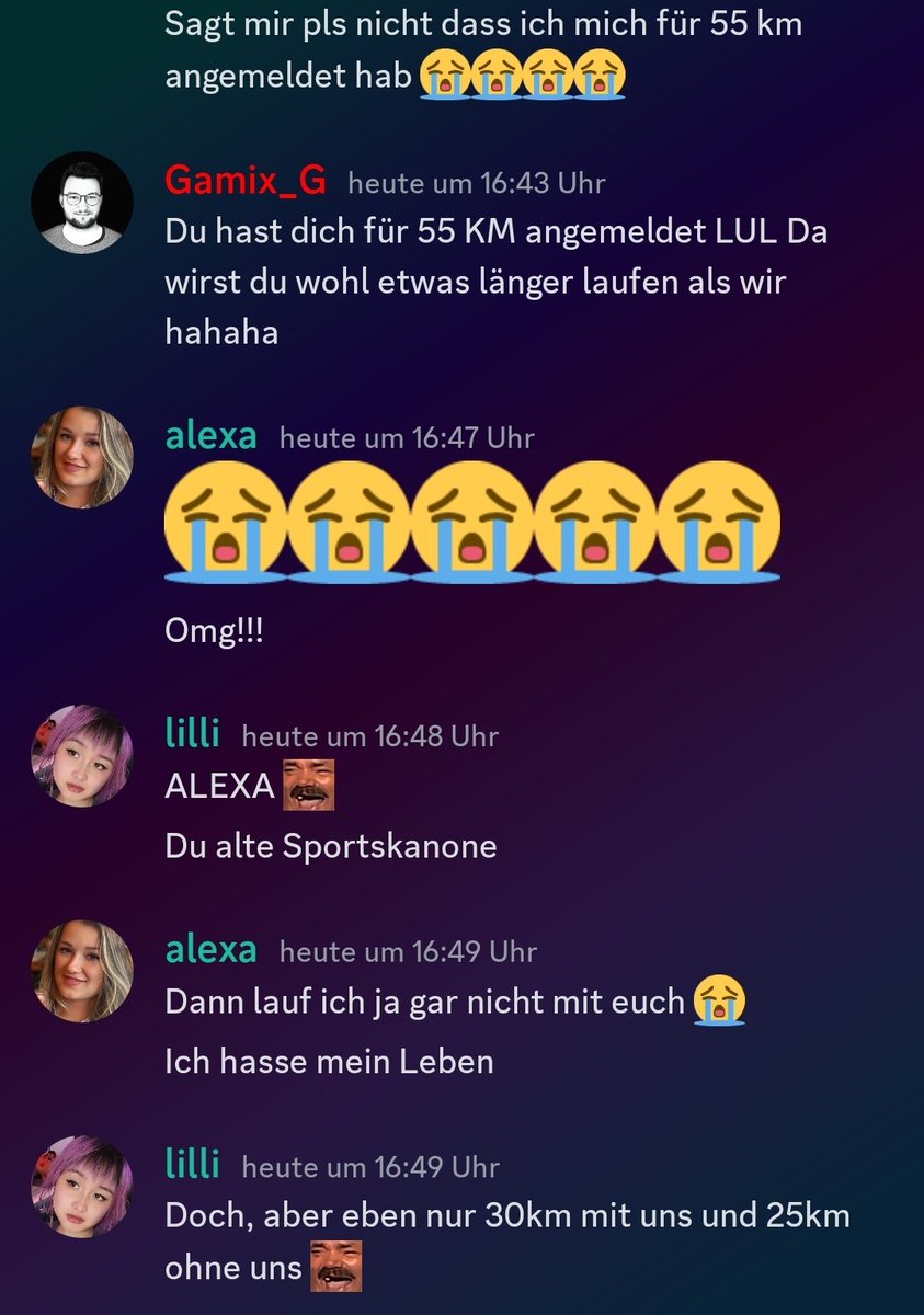 𝕝𝕚𝕝𝕝𝕚𝕞𝕠𝕟🐢 (@lillimonx) on Twitter photo Am 4.11. geht's zum Mammutmarsch Berlin. Wir laufen 30km & streamen für euch. Unter mammutmarsch.de/50-km-marsch/b… könnt ihr mit dem Code "twitch10" ein vergünstigtes Ticket bekommen & dabei sein. Seid nicht wie <a href="/alexa_hallo/">hallo_alexa_</a> & achtet auf den richtigen Marsch🥸
Start um 7 in Gruppe 2🐢 Am 4.11. geht's zum Mammutmarsch Berlin. Wir laufen 30km & streamen für euch. Unter mammutmarsch.de/50-km-marsch/b… könnt ihr mit dem Code "twitch10" ein vergünstigtes Ticket bekommen & dabei sein. Seid nicht wie <a href="/alexa_hallo/">hallo_alexa_</a> & achtet auf den richtigen Marsch🥸
Start um 7 in Gruppe 2🐢