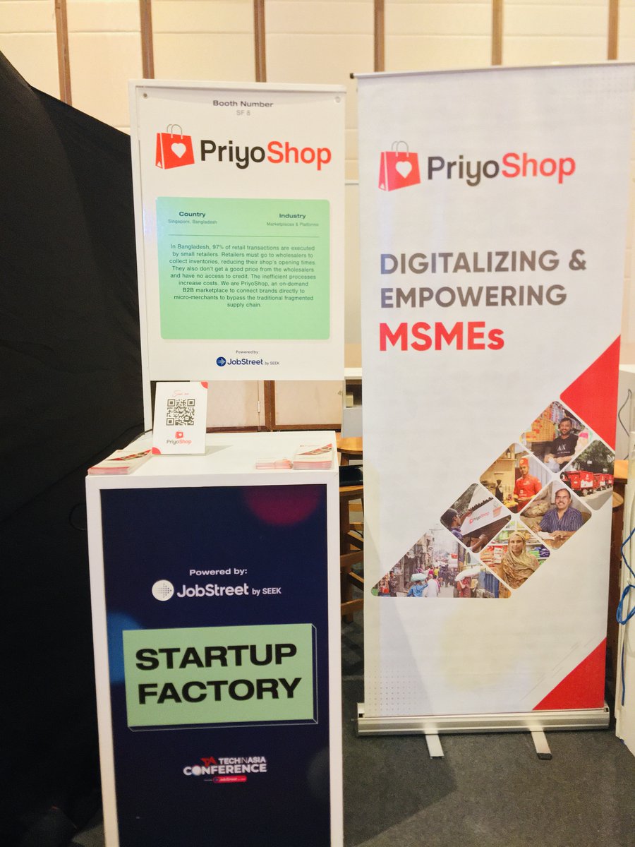 priyoshopb2b's tweet image. Catch our AVP MD Ehasanuzzaman at the Tech in Asia Conference, Ritz-Carlton Jakarta, Mega Kuningan, Indonesia

Meet Us at our booth- SF 8 and get the chance to learn more about PriyoShop.  

#priyoshop #b2b #techinasia #jakarta #bangladesh #startup #conference