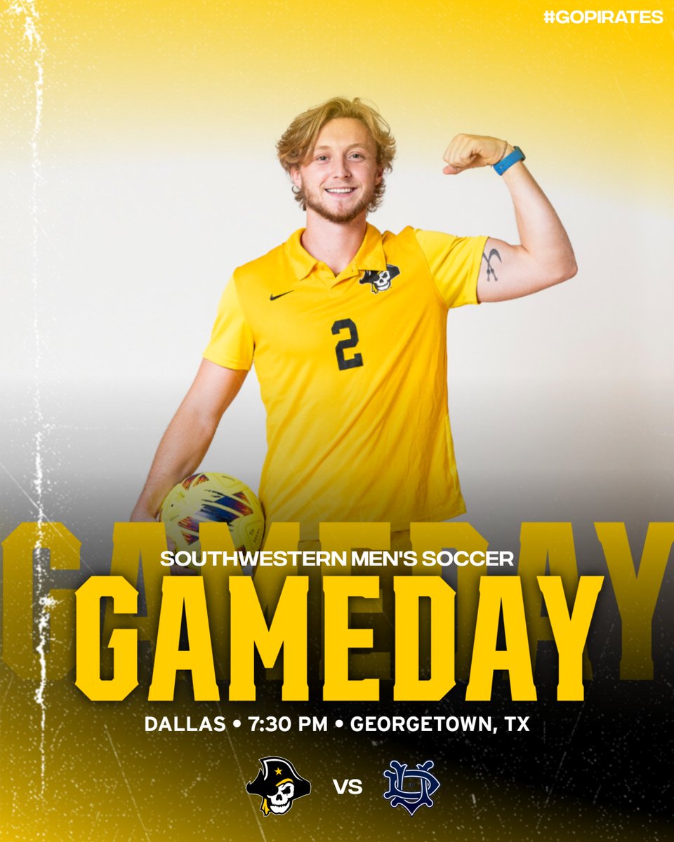 Southwestern Pirates (@supirates) on Twitter photo #GAMEDAY | <a href="/SUPiratesMSOC/">Southwestern MSoccer</a>
🆚 <a href="/UDallasSports/">UDallas Crusaders</a>
⏰ 7:30 PM
📍 Georgetown, Texas
📺 portal.stretchinternet.com/swu/ #GAMEDAY | <a href="/SUPiratesMSOC/">Southwestern MSoccer</a>
🆚 <a href="/UDallasSports/">UDallas Crusaders</a>
⏰ 7:30 PM
📍 Georgetown, Texas
📺 portal.stretchinternet.com/swu/