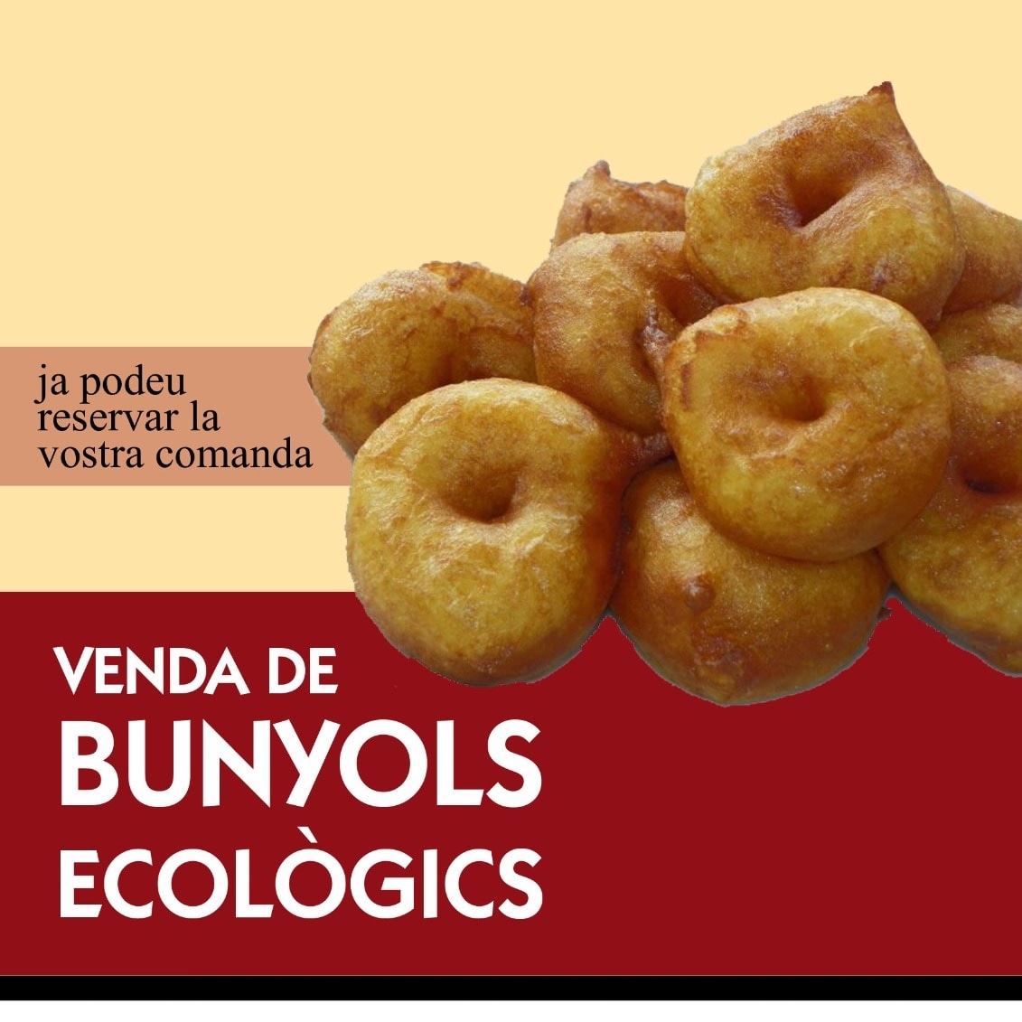 Avui dematí estarem fent bunyols a la botiga de Coanegra, Es Figueral (Marratxí), vos esperam