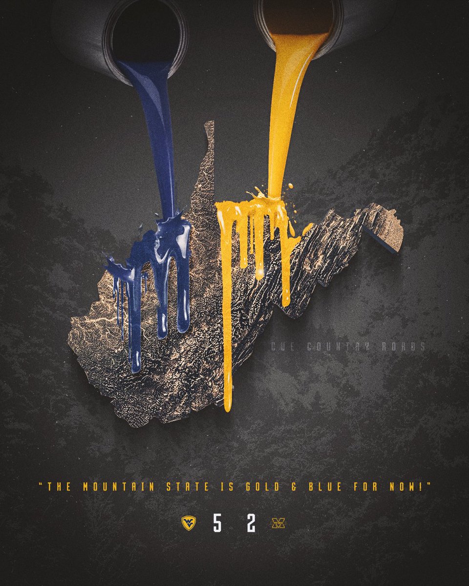 The Mountain State is 𝙂𝙊𝙇𝘿 &amp; 𝘽𝙇𝙐𝙀 🟡🔵

#HailWV