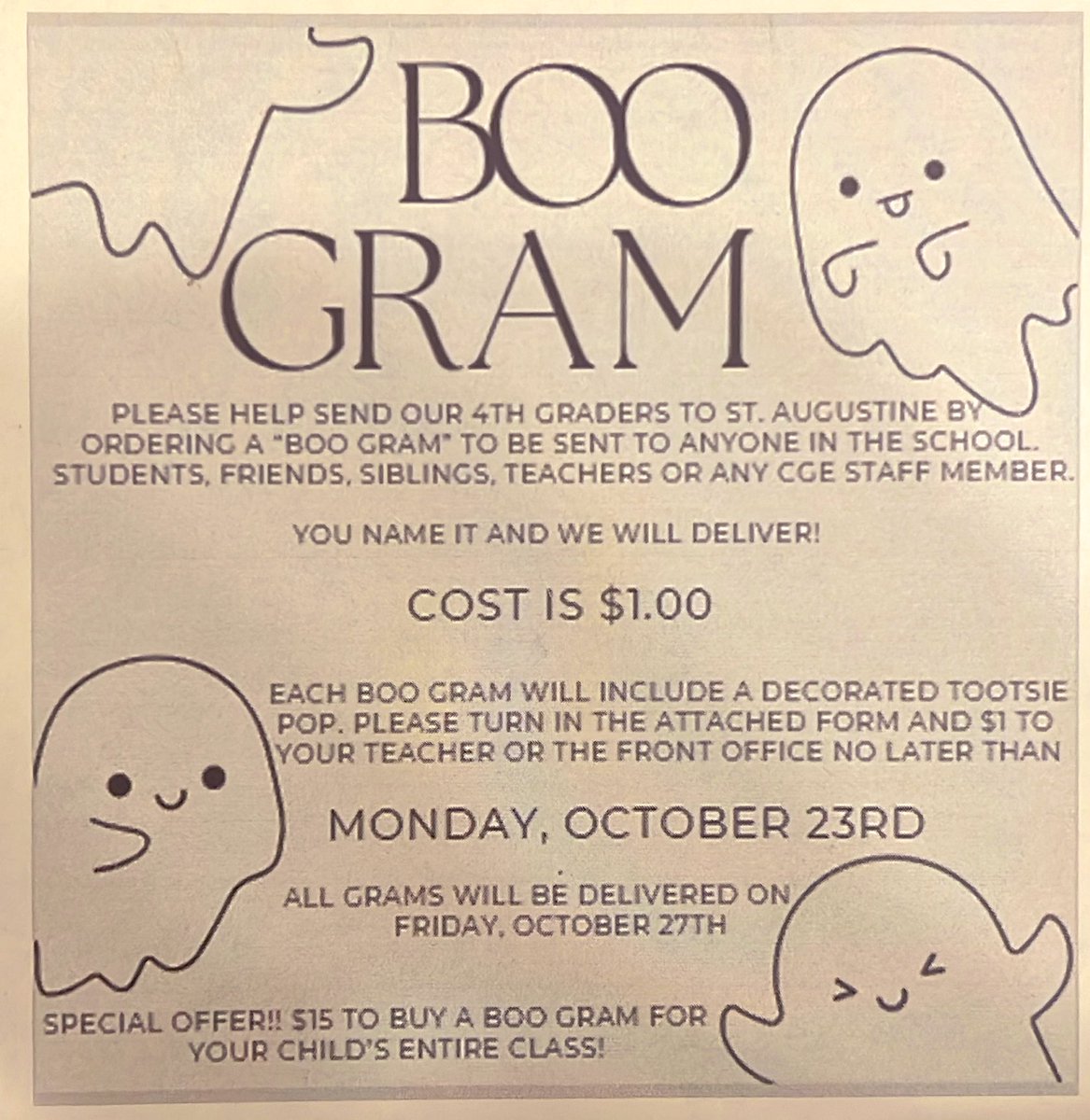 Let me know if you would like to have a BOO GRAM delivered to anyone  <a href="/CitrusGrove_VCS/">Citrus Grove Elementary, Deland FL</a> - it would be a SpOoKy surprise coming from someone outside of CGE!!!  Send me an email to Milundel :)